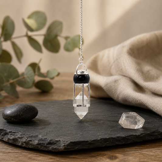Pendulum mit Obsidian-Globus und Doppelspitze