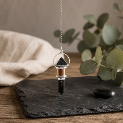 Pendel „Nachtwächter“ mit tiefschwarzen Obsidian