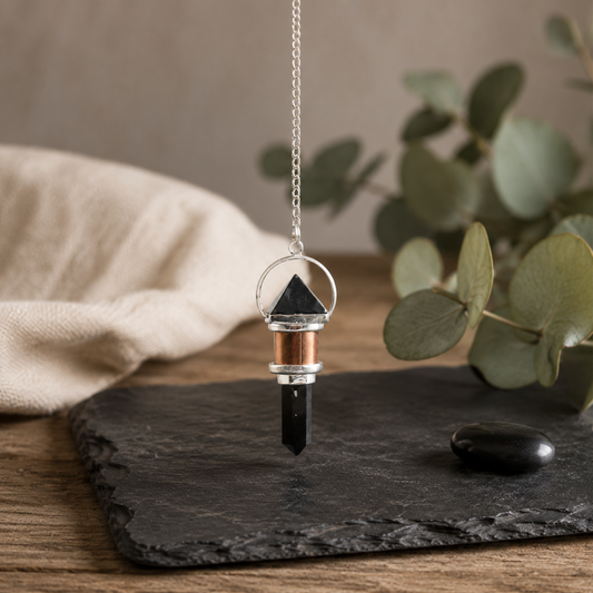 Pendel „Nachtwächter“ mit tiefschwarzen Obsidian