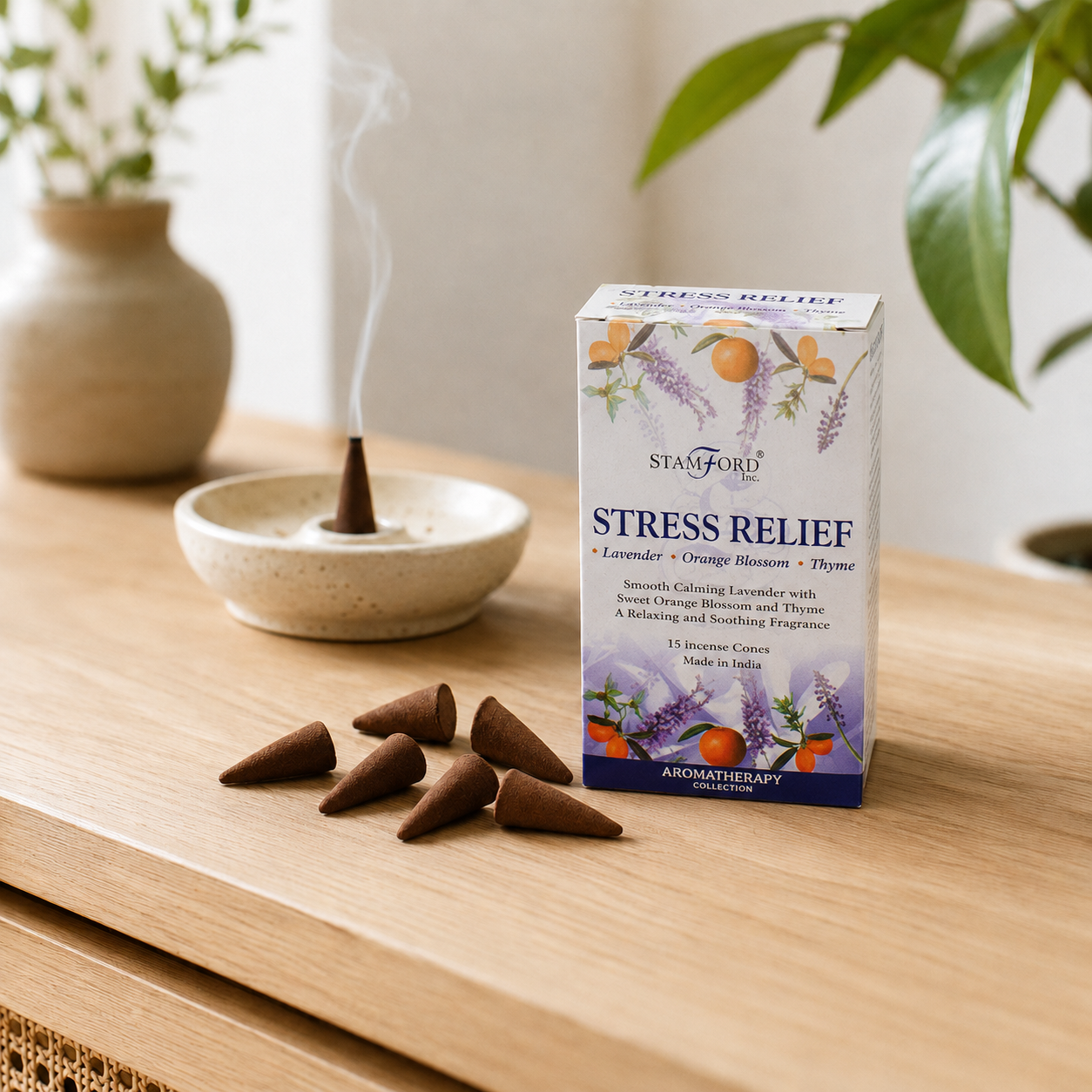 Premium Stress Relief Räucherkegel - 15 St.