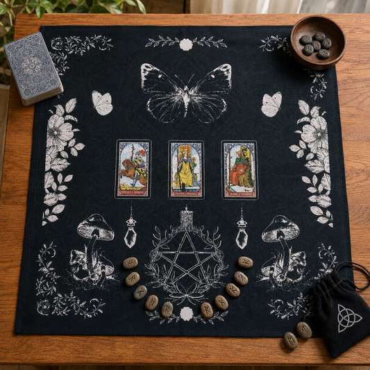 Tarot-Decke "Ancient Witch", 75 x 75 cm