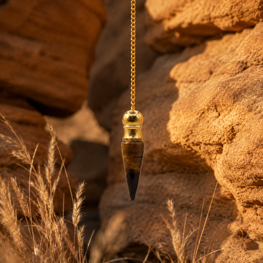 Tiger Eye Pendulum mit Geheimfach