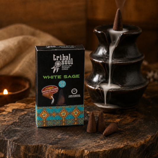Tribal Soul Rückfluss-Räucherkegel – Weißer Salbei