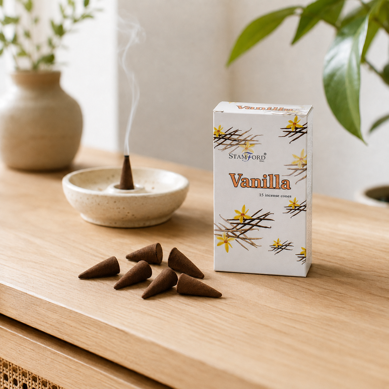 Premium Räucherkegel mit Vanilleduft - 15 St.