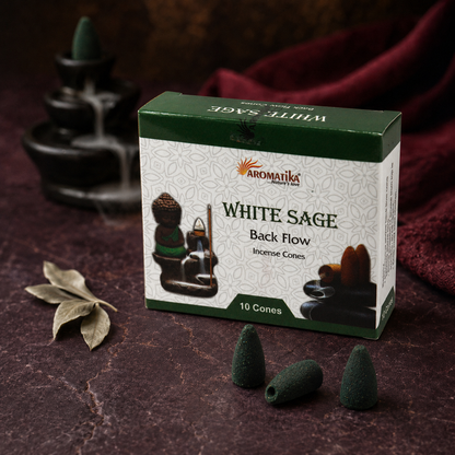 Aromatica Rückfluss-Räucherkegel – Weißer Salbei