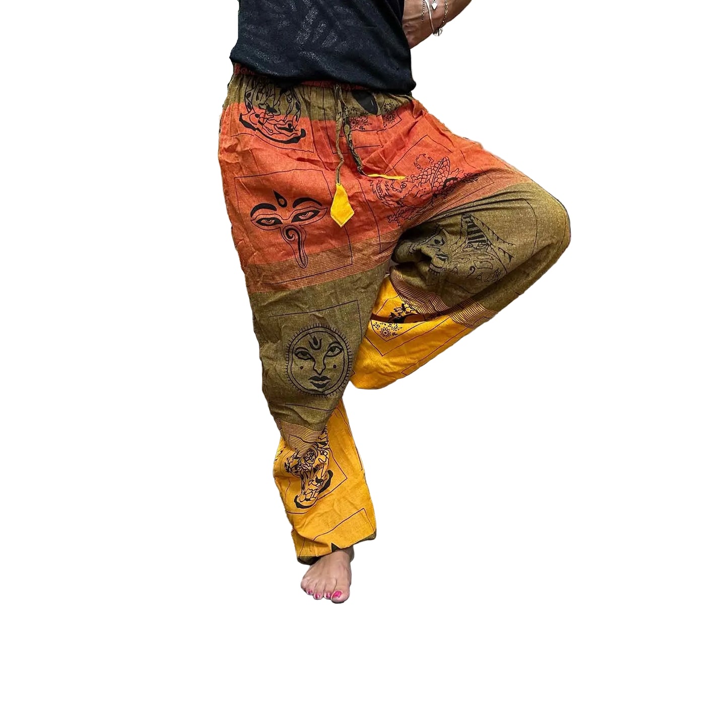 Yoga- und Freizeithose mit High Cross Himalaya-Muster in One-Size