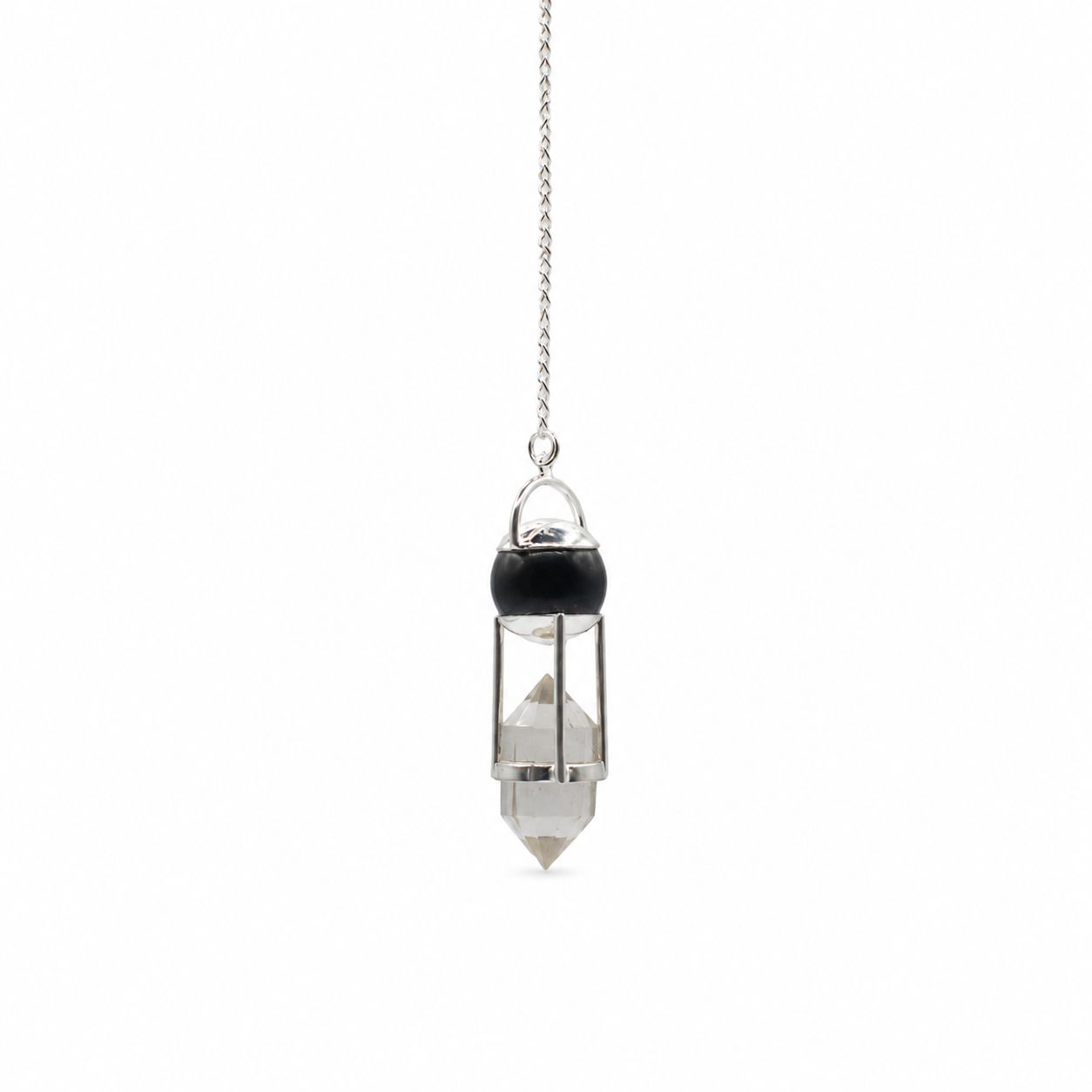 Pendulum mit Obsidian-Globus und Doppelspitze