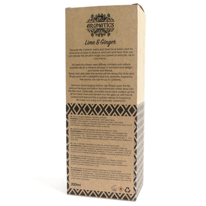 Lime & Ginger Duftstäbchen mit ätherischem Öl 200ml