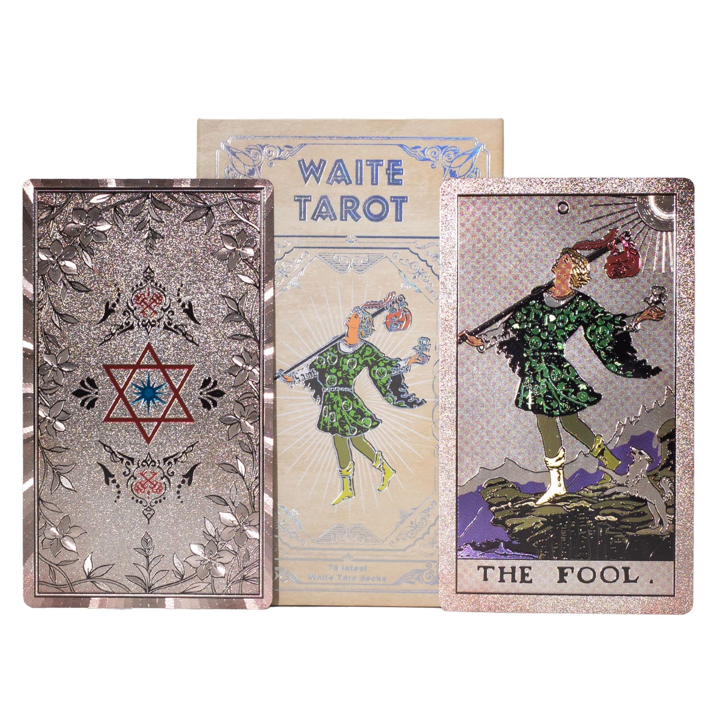 Tarotkarten-Set mit Silberfolie – inklusive Begleitheft