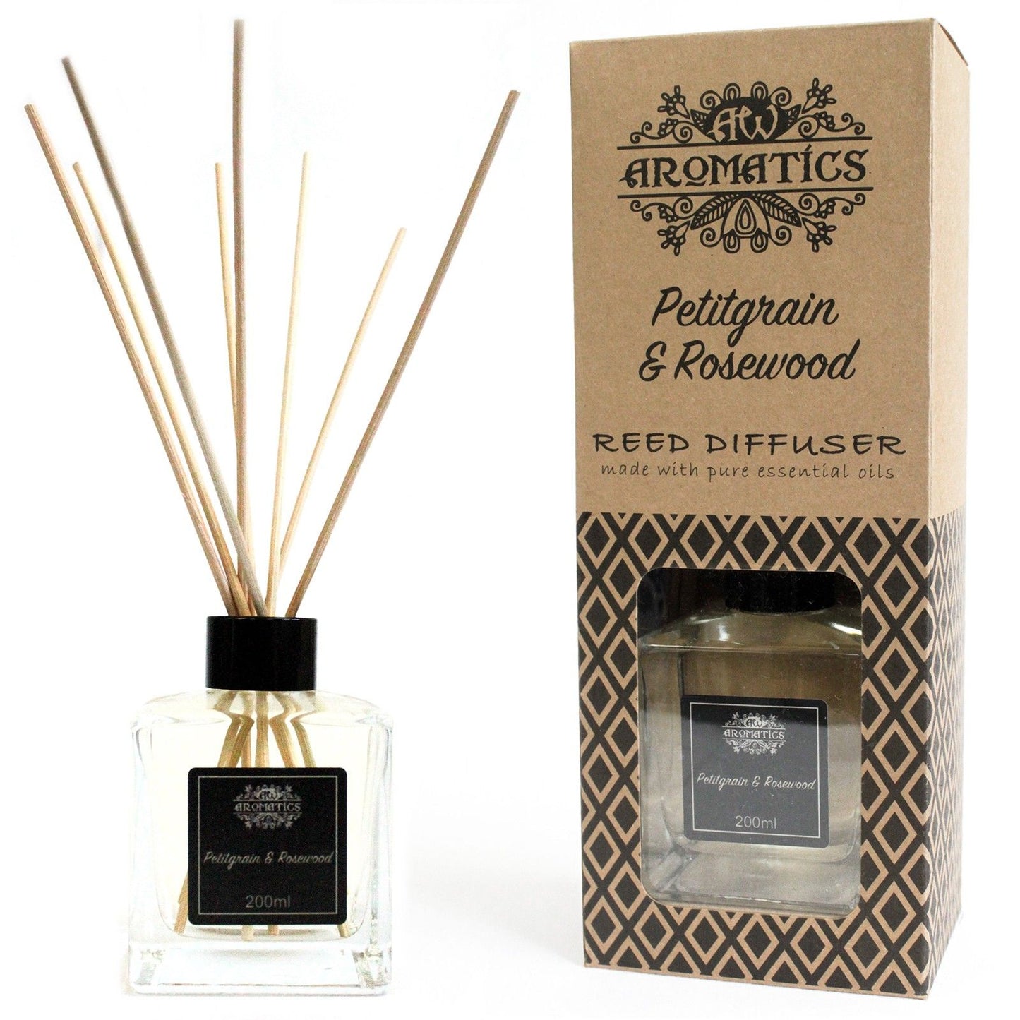 Petitgrain & Rosewood Duftstäbchen Diffuser mit natürlichem Aroma