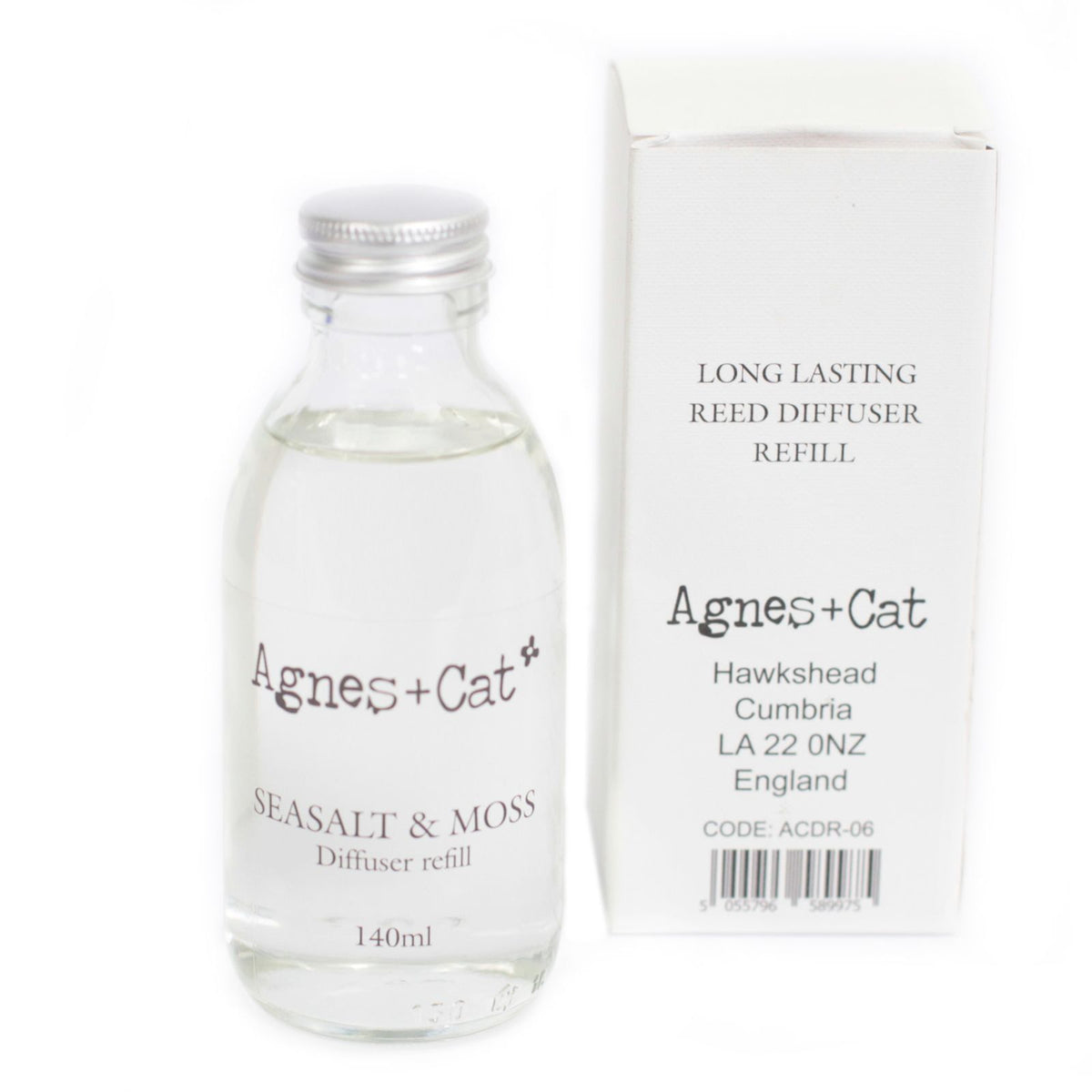Agnes + Cat Raumduft-Nachfüllpackung – Meersalz und Moos 140 ml