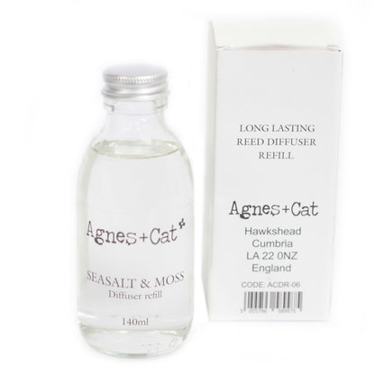 Agnes + Cat Raumduft-Nachfüllpackung – Meersalz und Moos 140 ml