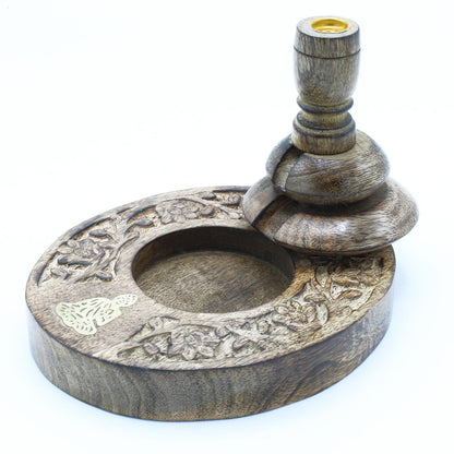 Rückflussbrenner aus Mangoholz - Brass Buddha