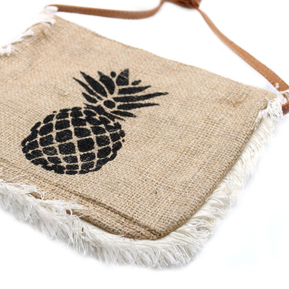 Fab Fringe Bag Pineapple-Print – modische Umhängetasche