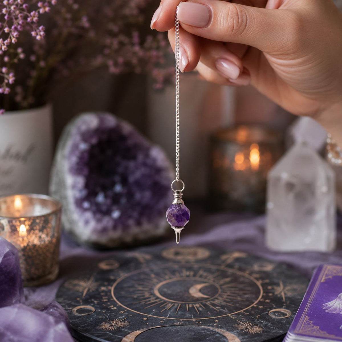 Edelstein Pendel aus Amethyst