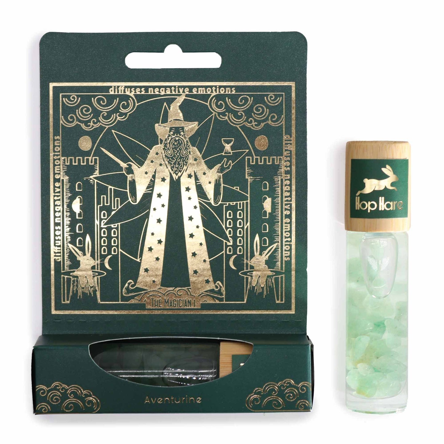 Hop Hare Tarot Roll On – "The Magic" mit ätherischen Ölen und Edelsteinen