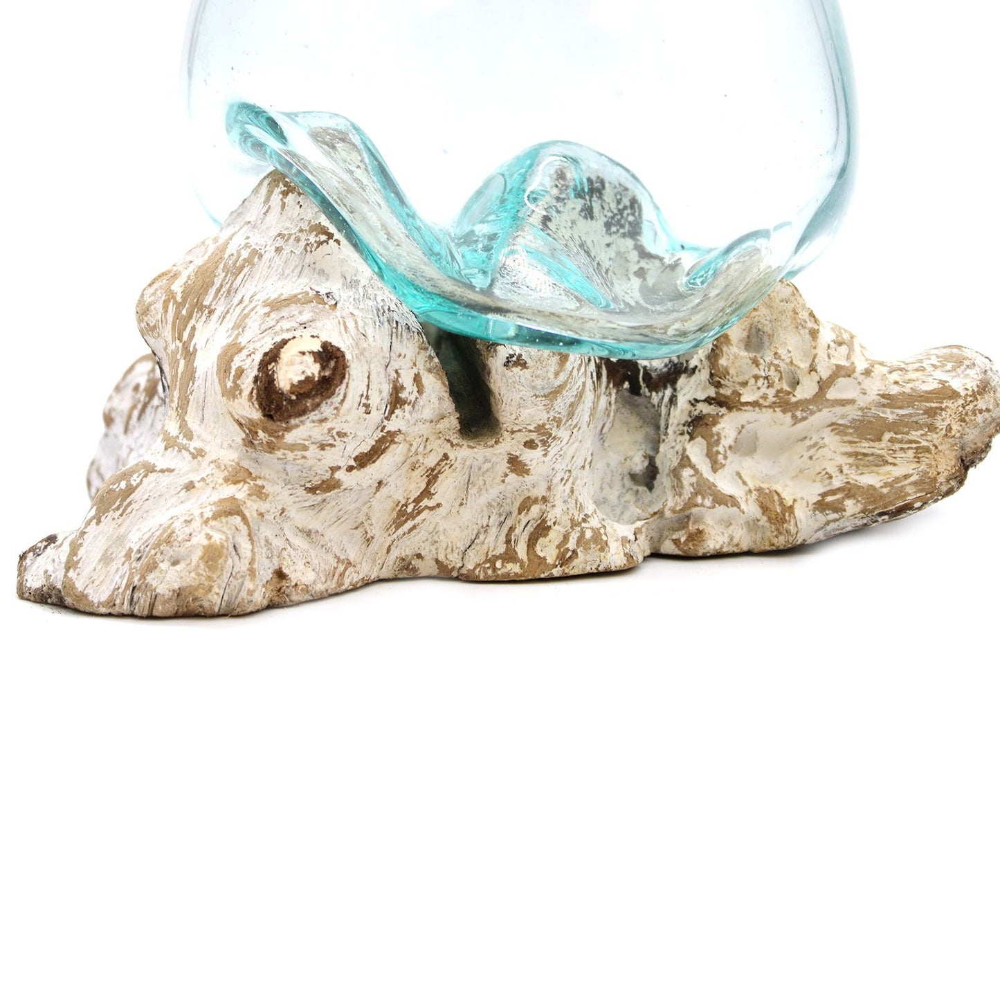 Große Schale Molten Glass auf Whitewash Holz