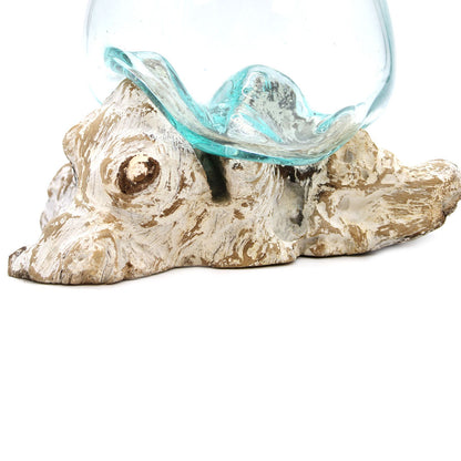 Große Schale Molten Glass auf Whitewash Holz