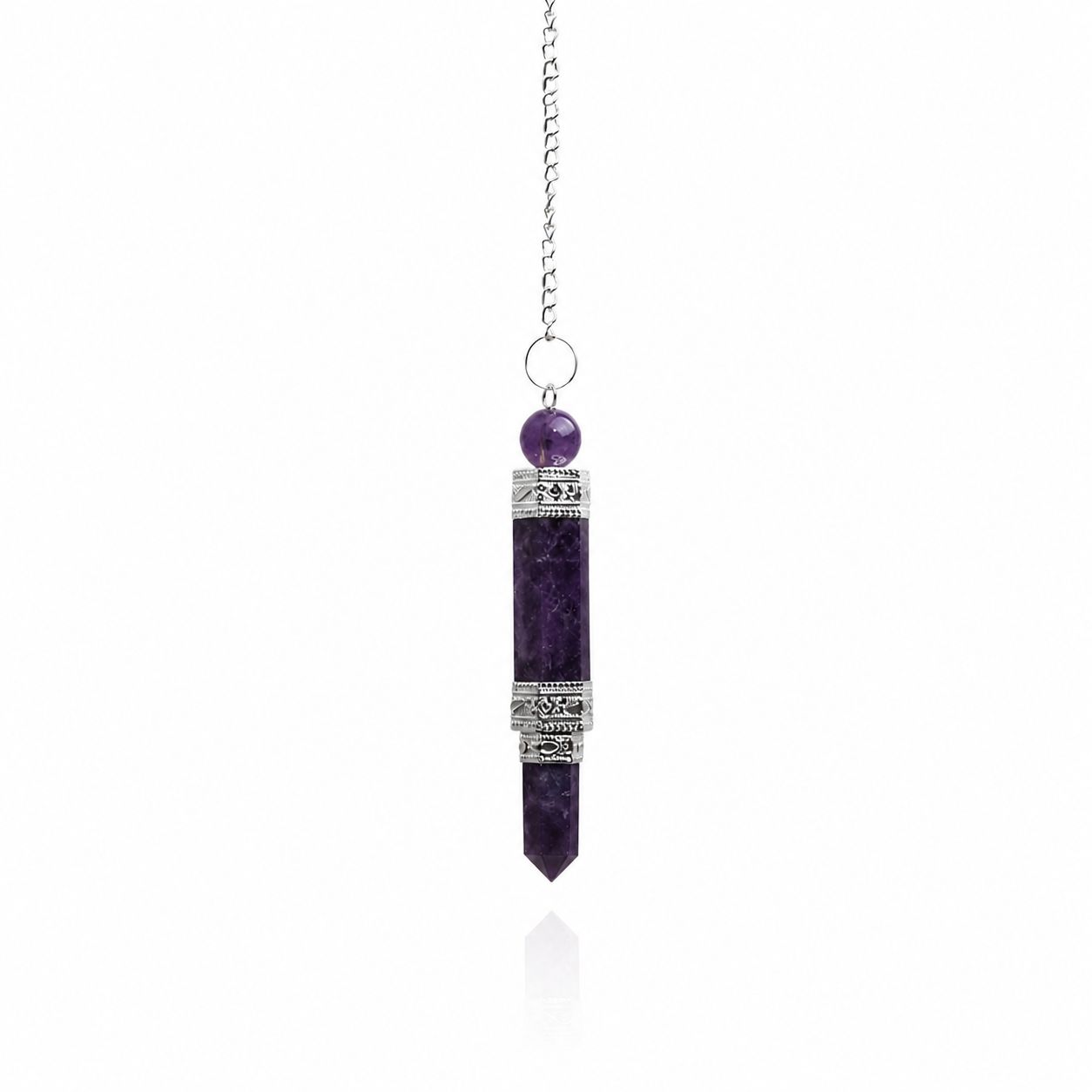 Amethyst Pendulum mit Silberkette