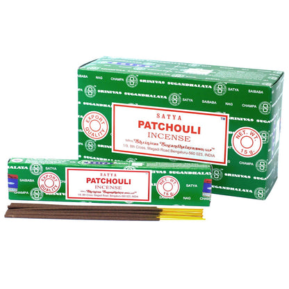 Satya Räucherstäbchen Patchouli – Beruhigender Duft für Entspannung und Meditation