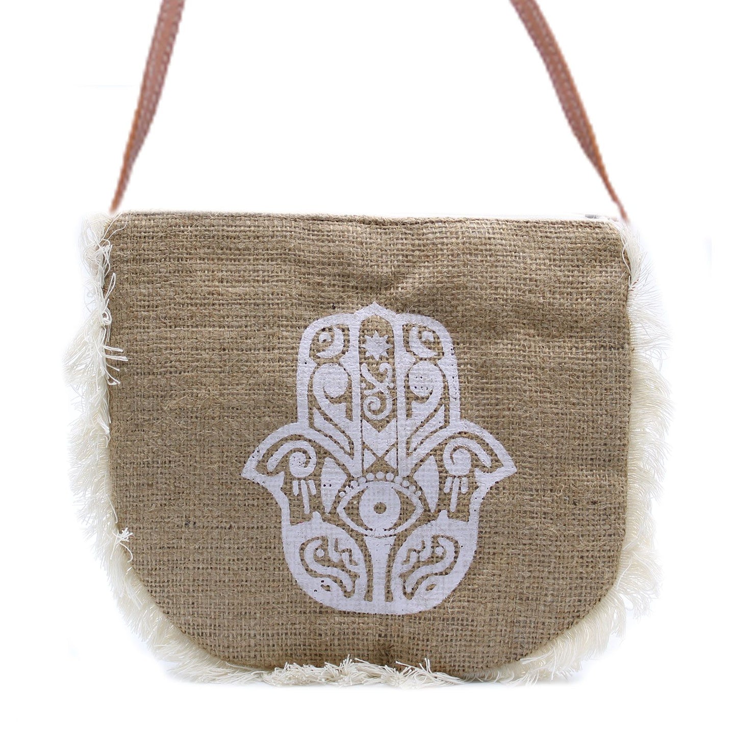 Fab Fringe Bag mit Hamsa-Motiv – Fransentasche