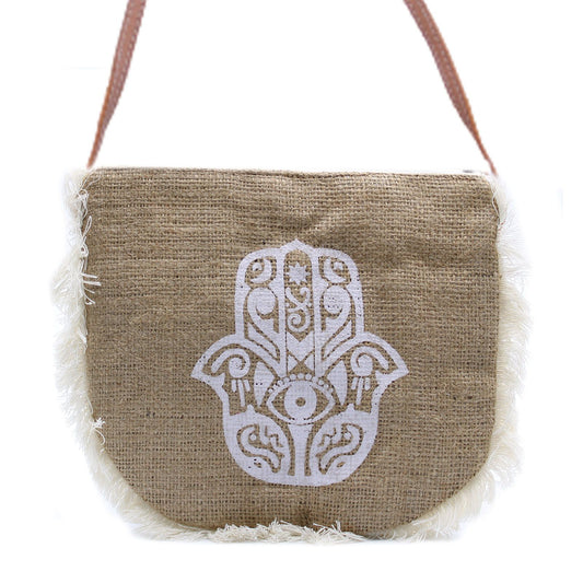 Fab Fringe Bag mit Hamsa-Motiv – Fransentasche