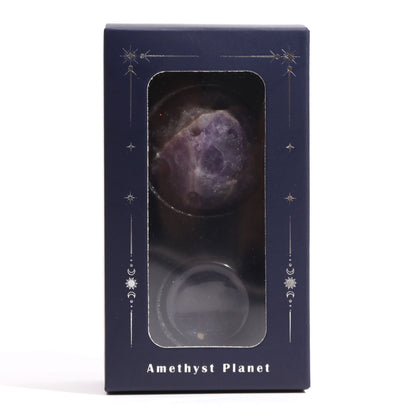 Ametyst Planet auf einem Sola Goldstone Stand - Jupiter