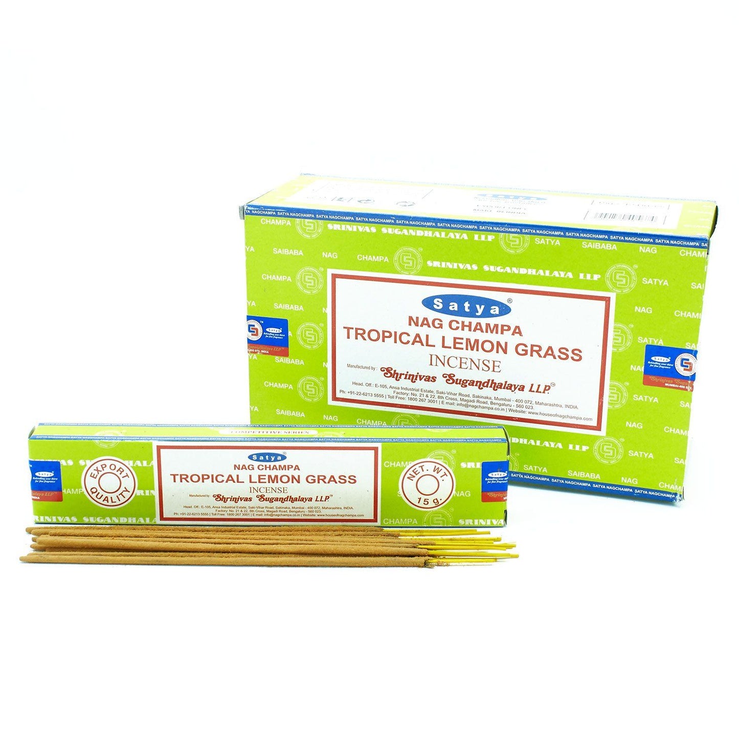 Satya Räucherstäbchen Tropical Lemongrass – Erfrischender Duft für Zuhause