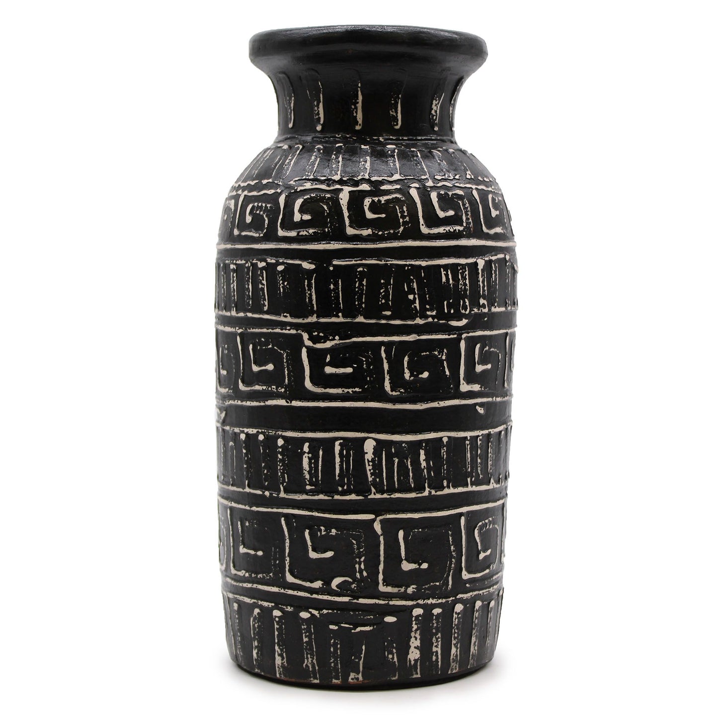 Griechische gerade Vase Chocolate – Balinesische Keramik