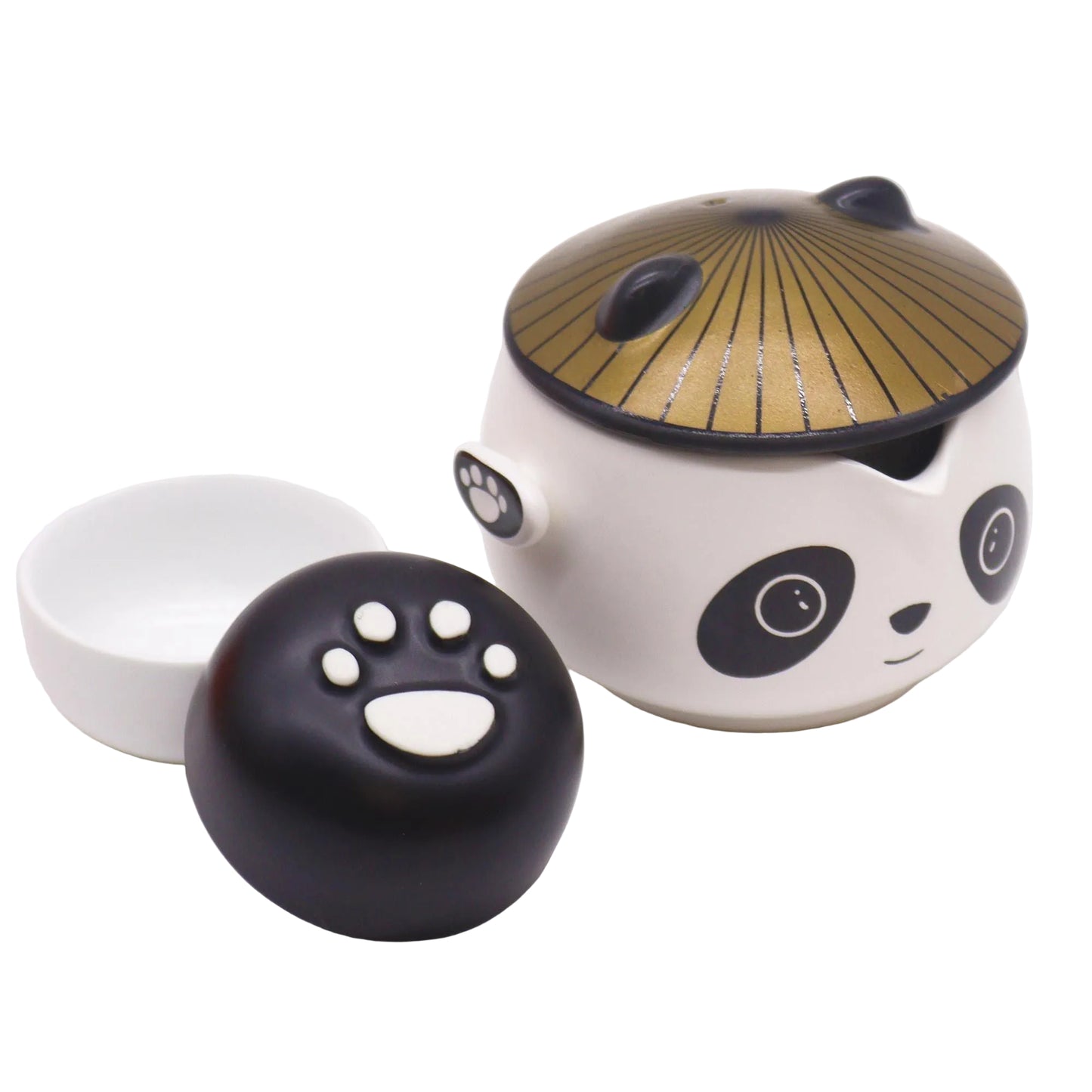 Panda Teekannen-Set mit zwei Tassen – Reise-Set für Kräutertee