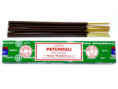 Satya Räucherstäbchen Patchouli – Beruhigender Duft für Entspannung und Meditation