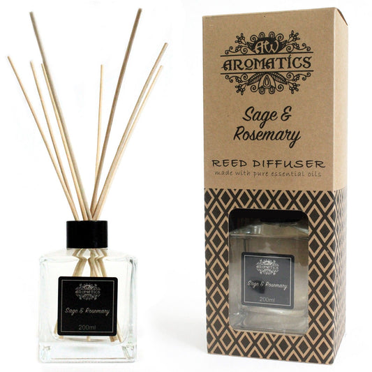 Salbei & Rosemarin Duftstäbchen Diffuser mit ätherischen Ölen 200ml