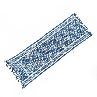 Handgefertigter Indigo Läufer - 170x60cm - Madjid Tiles