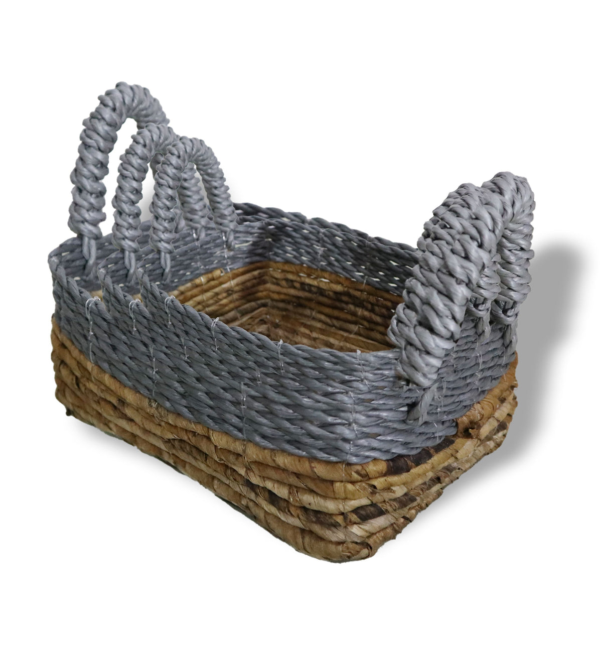 Bananenblatt-Raffia Körbe Quadratisch, 3 Stück