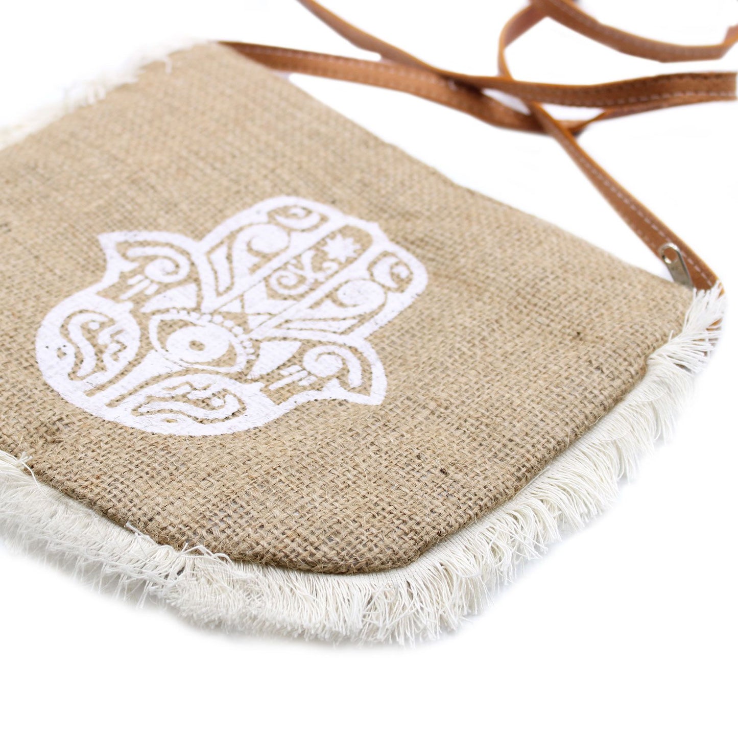 Fab Fringe Bag mit Hamsa-Motiv – Fransentasche