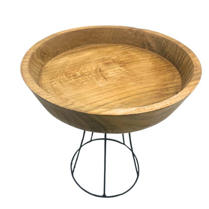 Erhöhte Teakholzschale 20cm - Servierschale