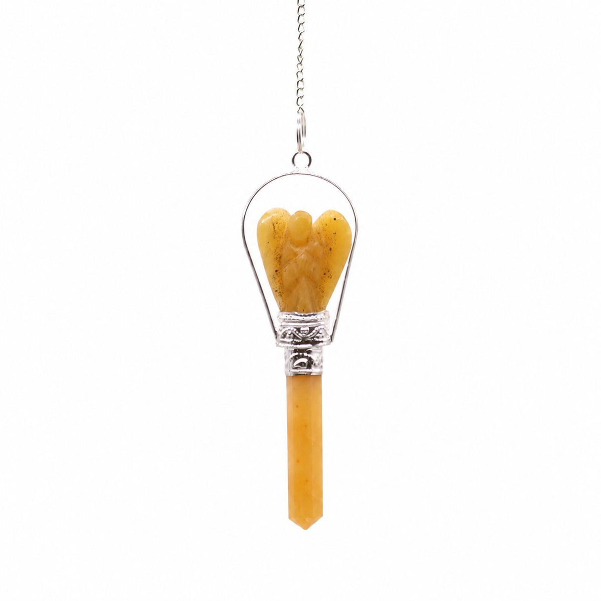 Edelstein Pendel aus gelbem Quartz