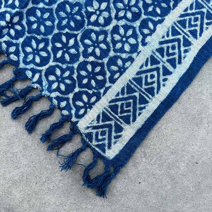 Handgefertigter Indigo Läufer - 170x60cm - Madjid Tiles