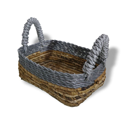Bananenblatt-Raffia Körbe Quadratisch, 3 Stück