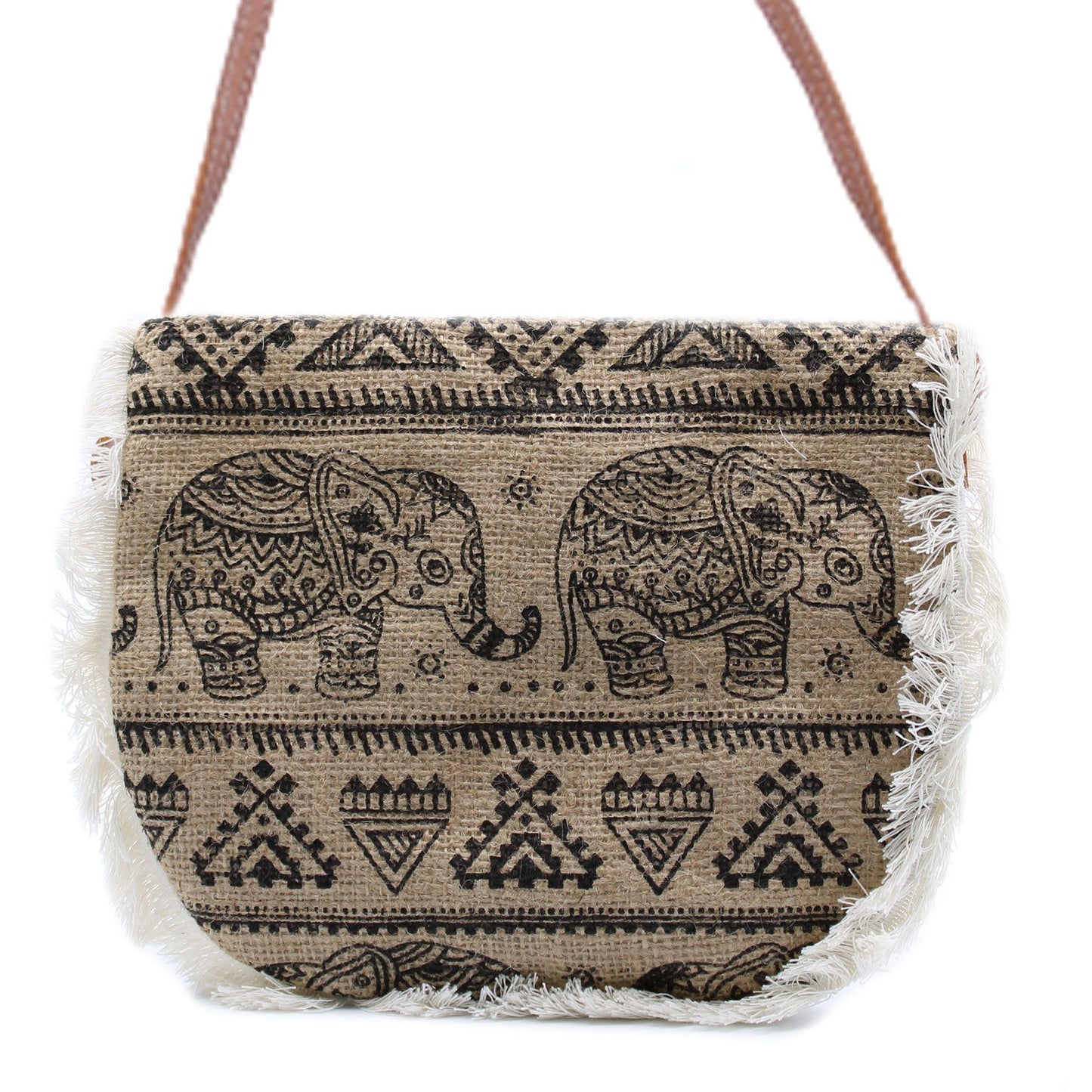 Fab Fringe Bag mit Elephant Print – Umhängetasche