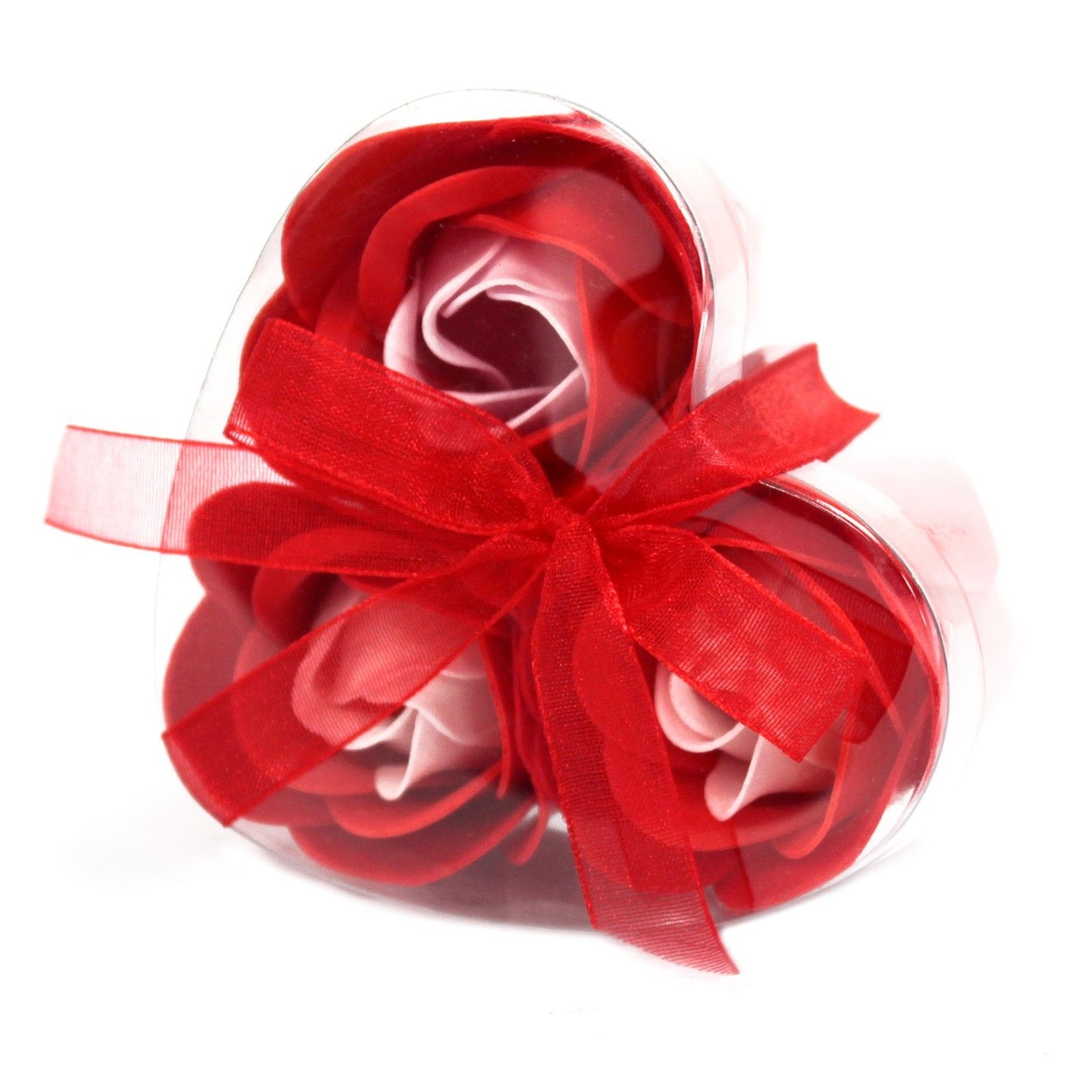3er-Set Seifenblumen in Herzboxen – Rote Rosen
