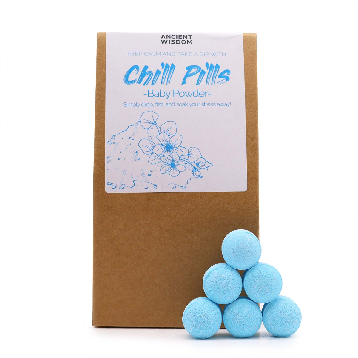 Vegane Badebomben 350g - Babypuder