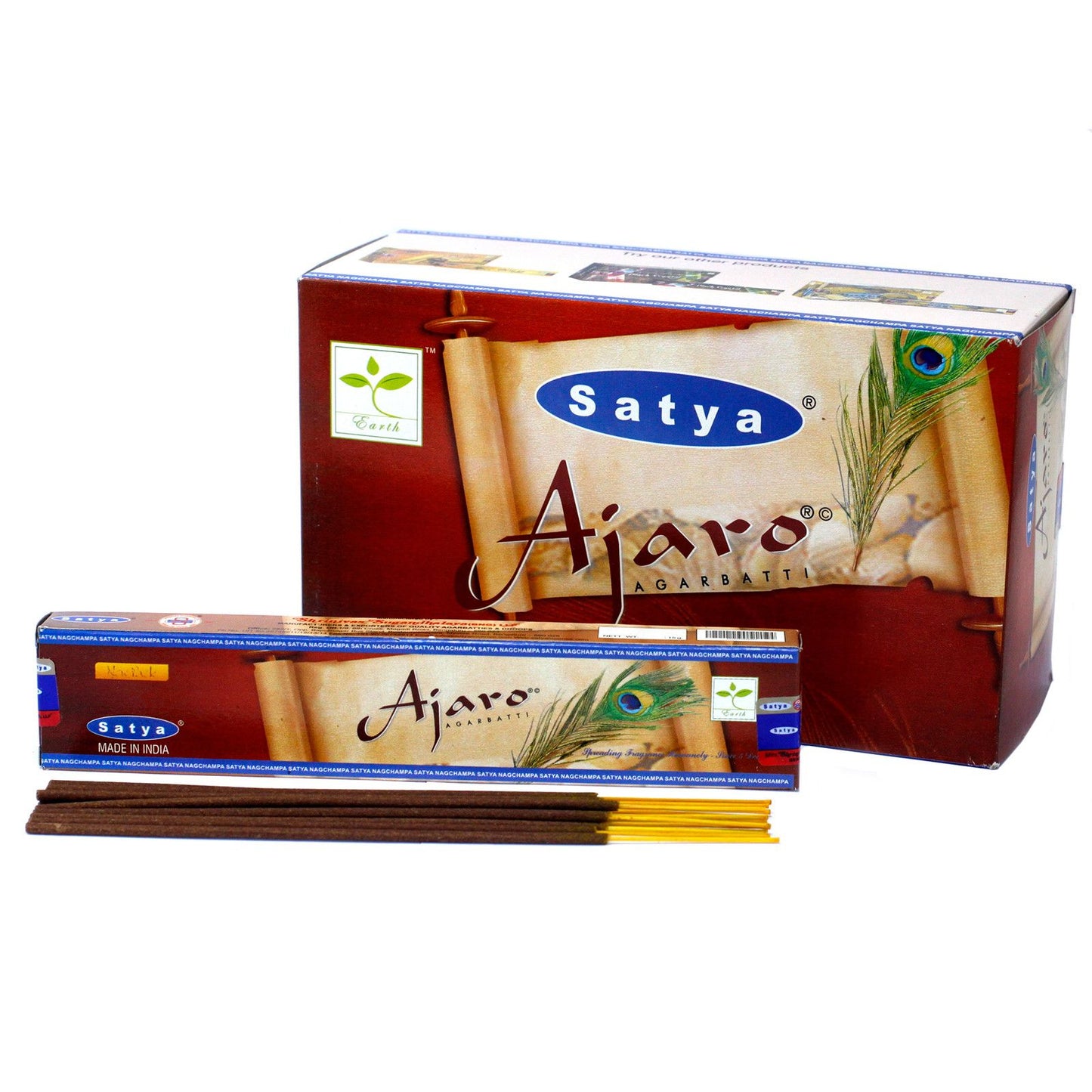 Satya Ajaro Räucherstäbchen 15g – Beruhigender Duft für Meditation und Entspannung