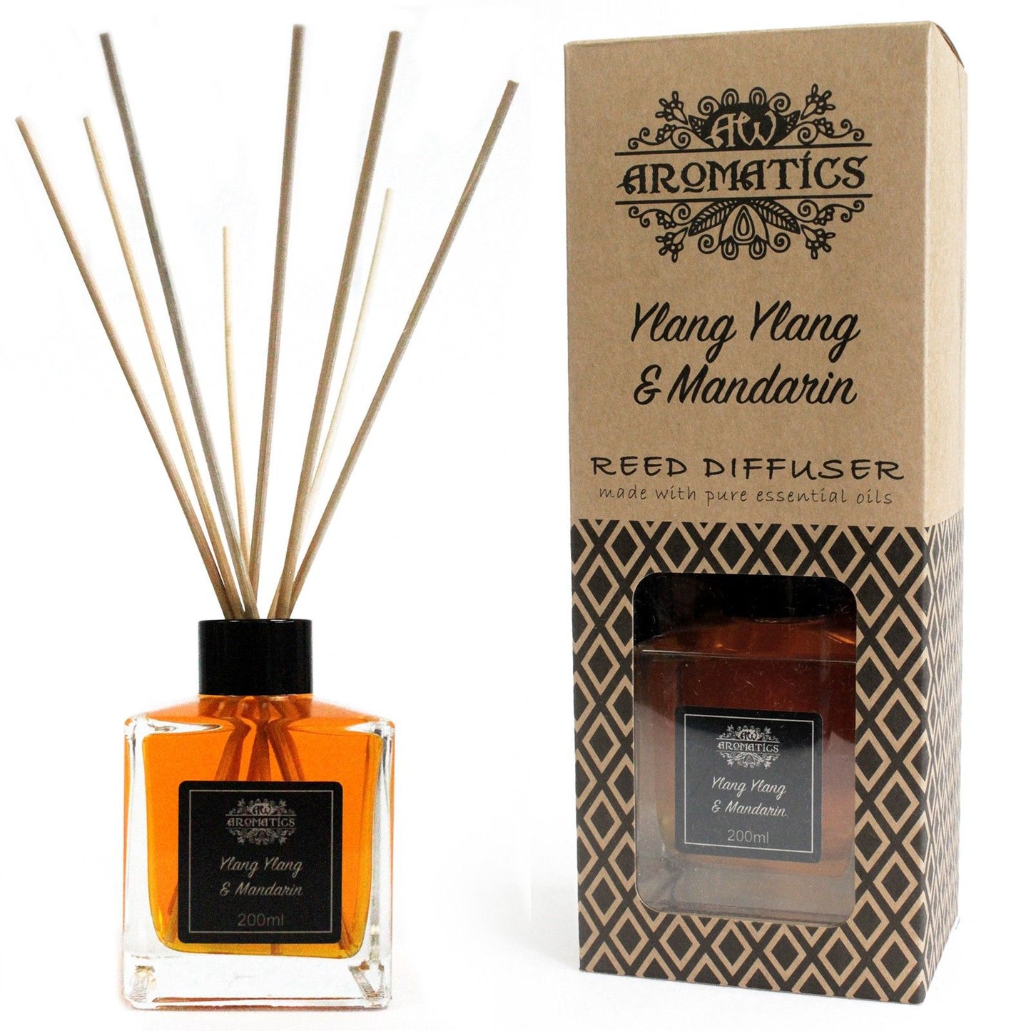Ylang Ylang & Mandarine Duftstäbchen Diffuser mit ätherischen Ölen
