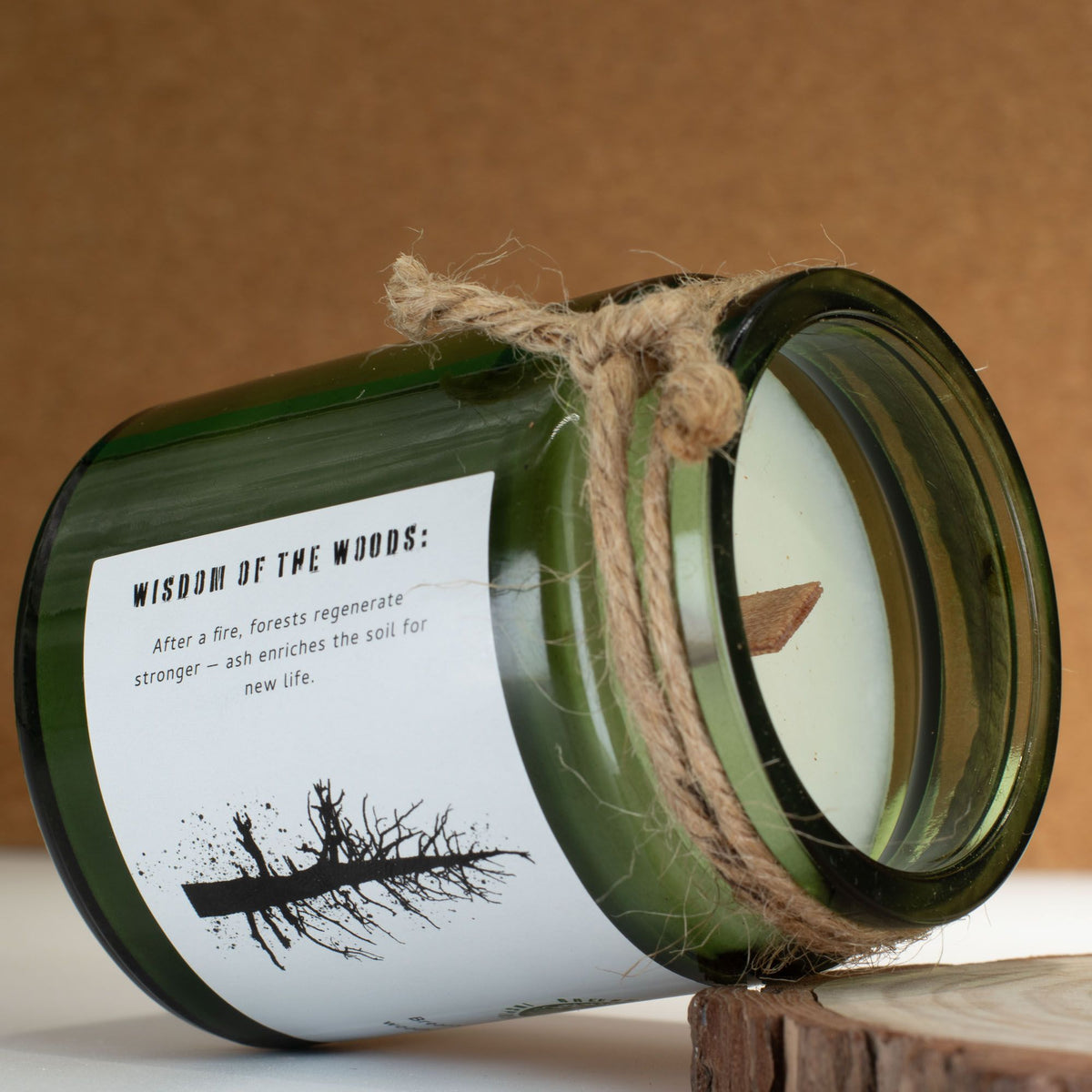 Greenman Duftkerze Ash & Woodsmoke im Glas