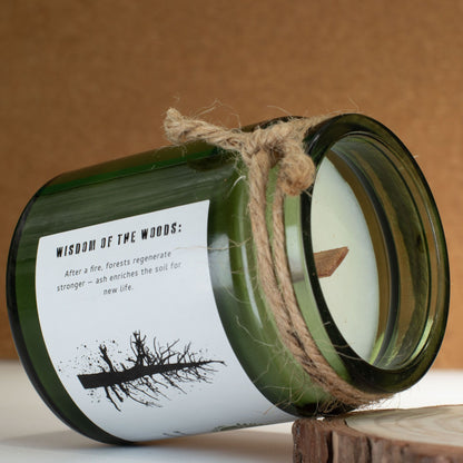 Greenman Duftkerze Ash & Woodsmoke im Glas