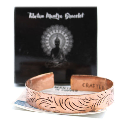 Tibet Kupferarmband Tribal Wirbel handgefertigt
