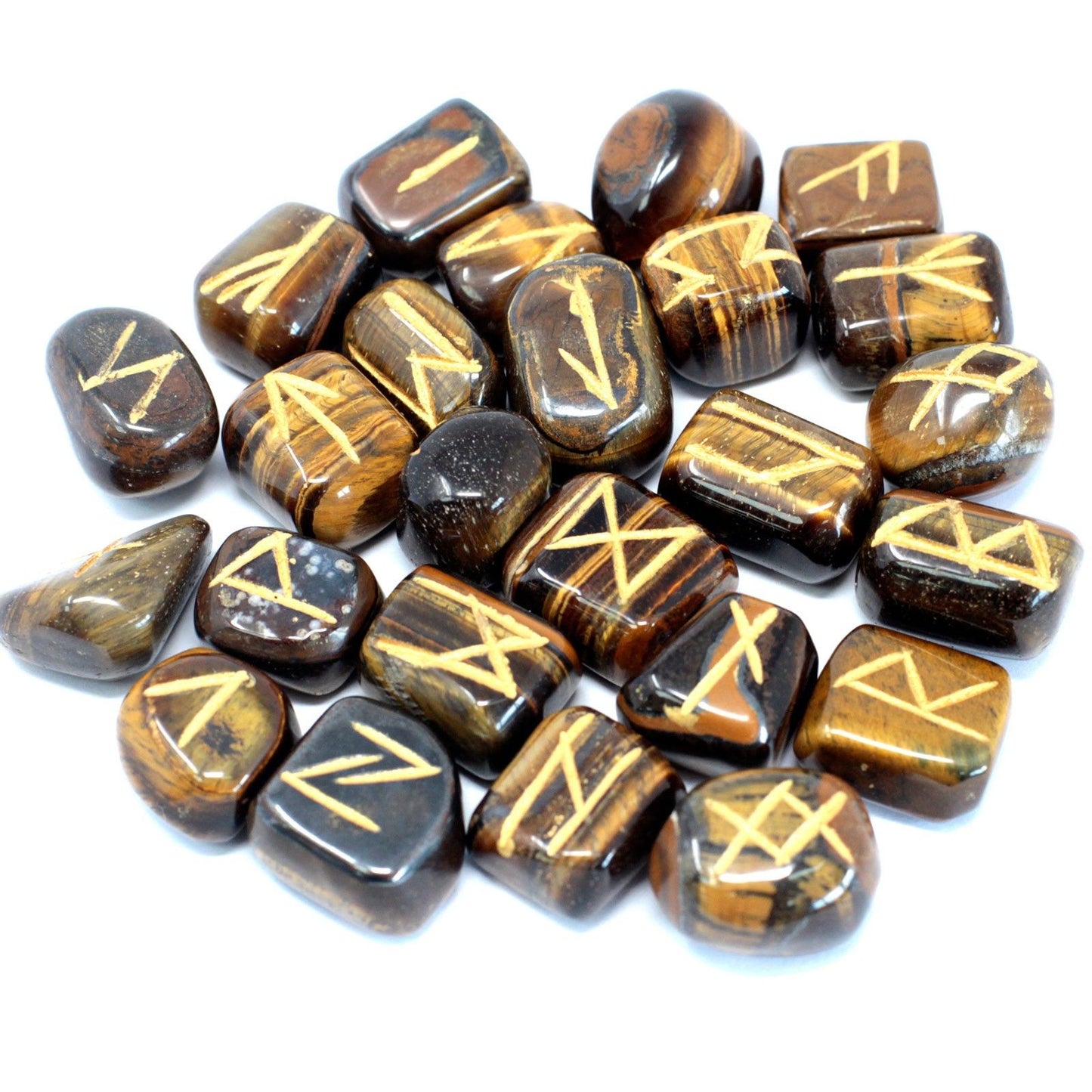 Runenstein-Set mit Tigerauge inkl. Beutel