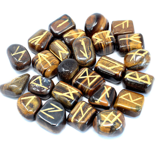 Runenstein-Set mit Tigerauge inkl. Beutel