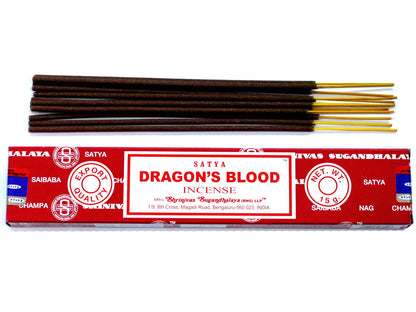 Satya Räucherstäbchen Dragon Blood – Duft für Entspannung und Meditation